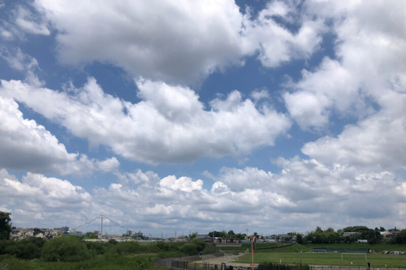 藤沢市の境川の上流付近の空